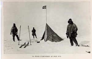 Telt etterlatt på Sydpolen av Roald Amundsen (1872-1928) i 1911, 1912 av Lieutenant Henry Robertson Bowers