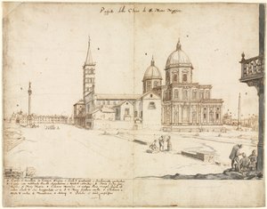 Atten utsikt over Roma: Basilikaen Santa Maria Maggiore, 1664.