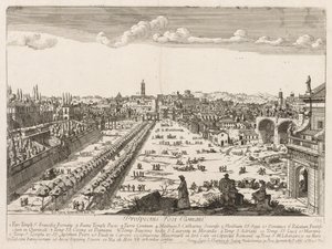 Forum Romanum fra prospekt, 1666 av Lievin Cruyl
