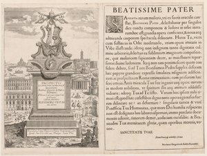 Frontispice fra "View of the Insignia of the City of Roma" av Lievin Cruyl