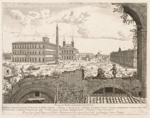 S. Giovanni in Laterano fra Prospectus of the Locurum of the City of Roma, 1666. av Lievin Cruyl