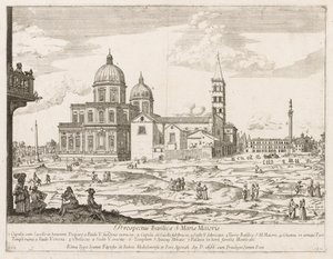 Santa Maria Maggiore fra "Utsikt over landemerkene i byen Roma" av Lievin Cruyl