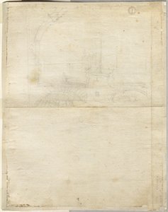 Skisse for San Giovanni in Laterano (verso) av Lievin Cruyl