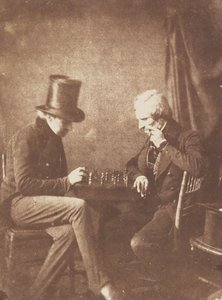 Sjakkspillerne, ca. 1845. av Likely by Antoine François Jean Claudet.