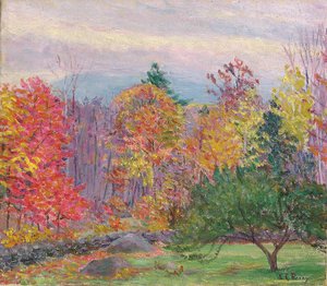 Landskap ved Hancock, New Hampshire, oktober 1923 (olje på lerret)