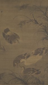 Svømmende gjess, Ming-dynastiet, 1400-tallet.