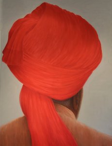 Stor rød turban av Lincoln Seligman
