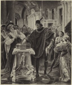 Bassanios valg (fotogravyr) av Lionel Royer