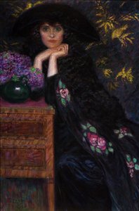 Figur av kvinneportrett av Violette, 1920. av Lionne