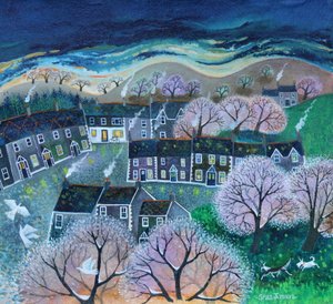 Cold Light of Day, 2022 (akryl på lin) av Lisa Graa Jensen