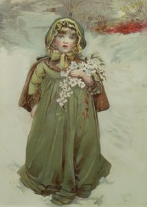 Frontispice fra Christmas Roses, 1880 av Lizzie Mack