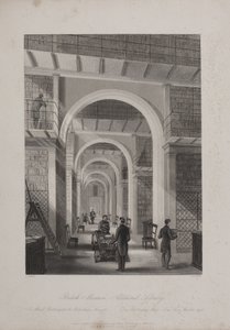 British Museum, Holborn, ca. 1850 (gravering) av Llewellyn (after) Jewitt
