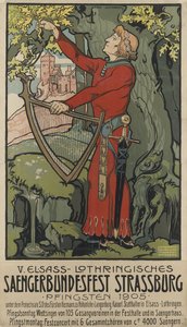Saengerbundesfest sangerfestival Strasbourg, 1905. av Léo Schnug