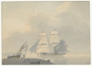 Seilskip i stille vann av Lodewijk Gilles Haccou