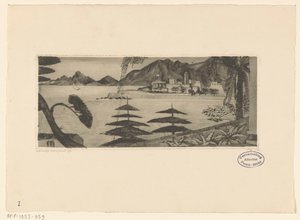 Ajaccio (original tittel) av Lodewijk Schelfhout (signed by artist)