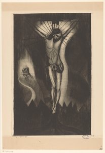 Kristus på korset Le Christ II (original tittel) av Lodewijk Schelfhout (signed by artist)