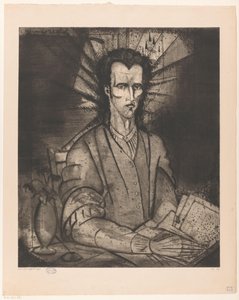 Filosoof Le Philosophe (original tittel på objekt) av Lodewijk Schelfhout (signed by artist)