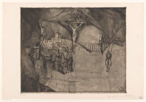 Golgata I (original tittel) av Lodewijk Schelfhout (signed by artist)