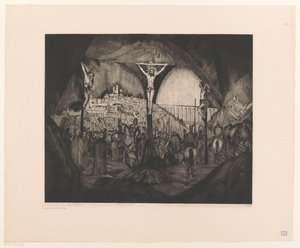 Golgata I (original tittel) av Lodewijk Schelfhout (signed by artist)