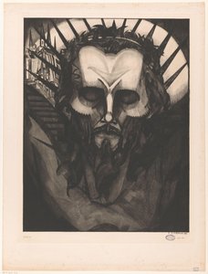 Kristi hode Tête de Christ I (original tittel) av Lodewijk Schelfhout (signed by artist)