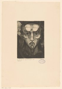 Hodet til en kvinne Tête de femme III (original tittel på objekt) av Lodewijk Schelfhout (signed by artist)