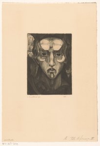 Hodet til en kvinne Tête de femme III (originaltittel på objektet) av Lodewijk Schelfhout (signed by artist)