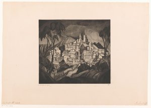 Les Angles II (original tittel) av Lodewijk Schelfhout (signed by artist)