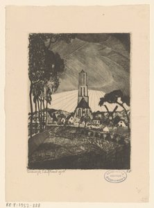 Linden (original tittel) av Lodewijk Schelfhout (signed by artist)