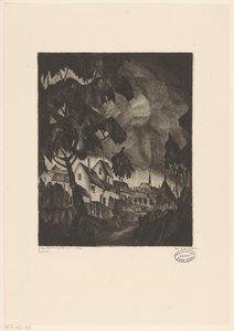 Thunderstorm L'Orage (original tittel på objekt) av Lodewijk Schelfhout (signed by artist)