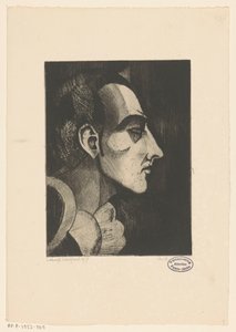 Pierrot I (original tittel) av Lodewijk Schelfhout (signed by artist)