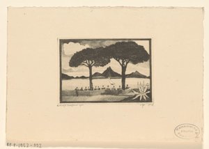 Twee gutt The Two Trees (original tittel) av Lodewijk Schelfhout (signed by artist)