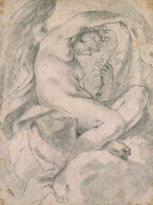 En nymfe muligens flora blant skyer, 1575-1619 av Lodovico Carracci