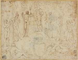 Studie for en avhandlingskonklusjon presentert for hertugen av Mantua av Lodovico Carracci