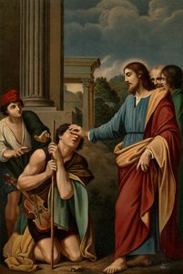 Helbredelsen av blinde av Lodovico after Carracci