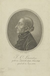 Portrett av poeten og fysiognomen Johann Kaspar Lavater 1741-1801, ca. 1810.