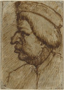 Profil av en mann av Lombard 16th Century
