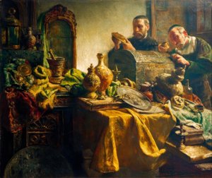 Besøk hos kunsthandleren av Léon Brunin de Meutter