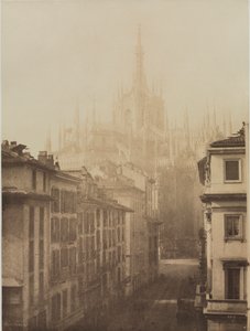 Katedralen fra Corso Francesco, Milano av Léon Gérard