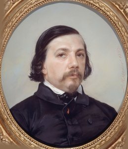 Portrett av poeten Théophile Gautier 1811-1872, 1850. av Léon Riesener