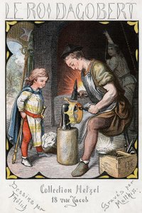 Illustration by Lorenz Frolich (1820-1908) for the popular song “The Good King Dagobert””. Edition J. Hetzel.Around 1880.