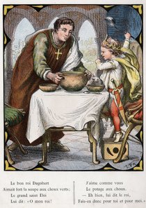 Illustration by Lorenz Frolich (1820-1908) for the popular song “The Good King Dagobert””. Edition J. Hetzel.Around 1880.