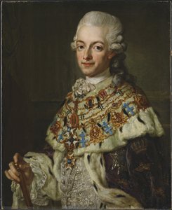Gustave III de Suede - Portrett av kong Gustav III av Sverige (1746-1792), av Pasch, Lorenz, den yngre (1733-1805). Olje på lerret, ca 1773. Mål : 77x62 cm. Nationalmuseum Stockholm