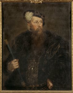 Gustave I Vasa de Suede - Portrett av kong Gustav I av Sverige (1496-1560), av Pasch, Lorenz, den yngre (1733-1805). Olje på lerret, ca. 1768. Mål: 98,5x78,5 cm. Nationalmuseum Stockholm