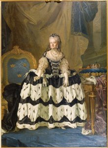 Louise Ulrique de Prusse, reine consort de Suede - Portrett av Louisa Ulrika av Preussen (1720-1782), dronning av Sverige, av Pasch, Lorenz, den yngre (1733-1805). Olje på lerret
