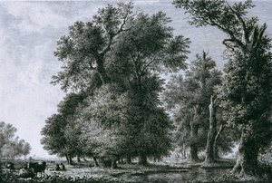 Landskap med eik av Lorenz Adolf Schönberger