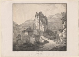 Slottet Eltz av Lorenz Ekemann Allesson, after Domenico Quaglio