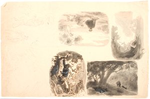 Illustrasjonssudkast av Lorenz Frølich