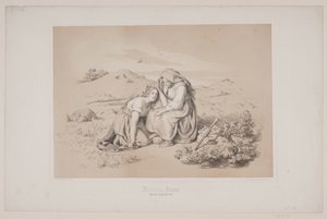 Mor og datter, s. 289, illustrasjon for Christian Winthers "Flight of the Deer" av Lorenz Frølich