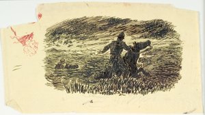 To ryttere som rir opp fra havet av Lorenz Frølich