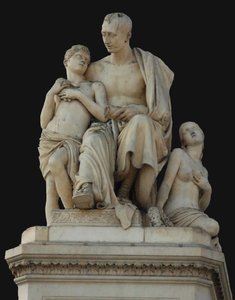 Monument til grev Nikolai Nikitich Demidov ved Piazza Demidoff i Firenze, 1830-1850